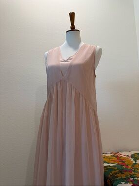 HALOGEN chiffon maxi dress.
